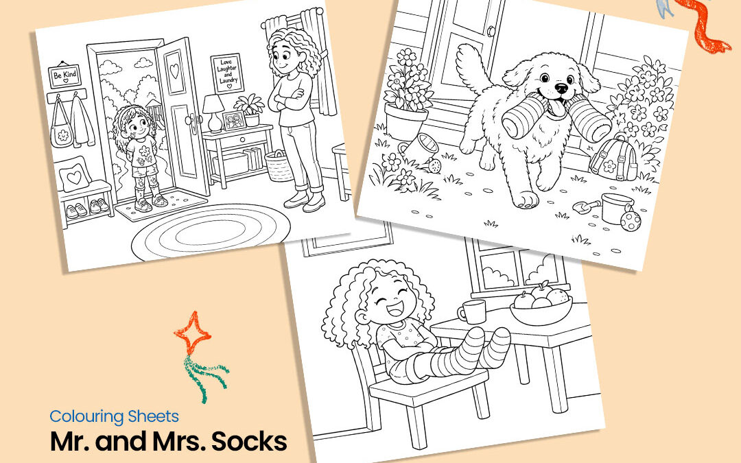Download Mr. and Mrs. Socks Colouring Sheet