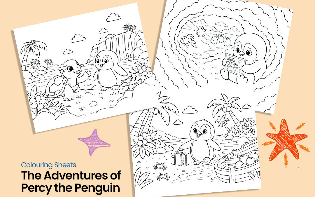 Download The Adventures of Percy the Penguin Colouring Sheet