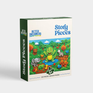 Rexy’s Big Day Story Pieces 120-piece jigsaw puzzle for children aged 5 and above