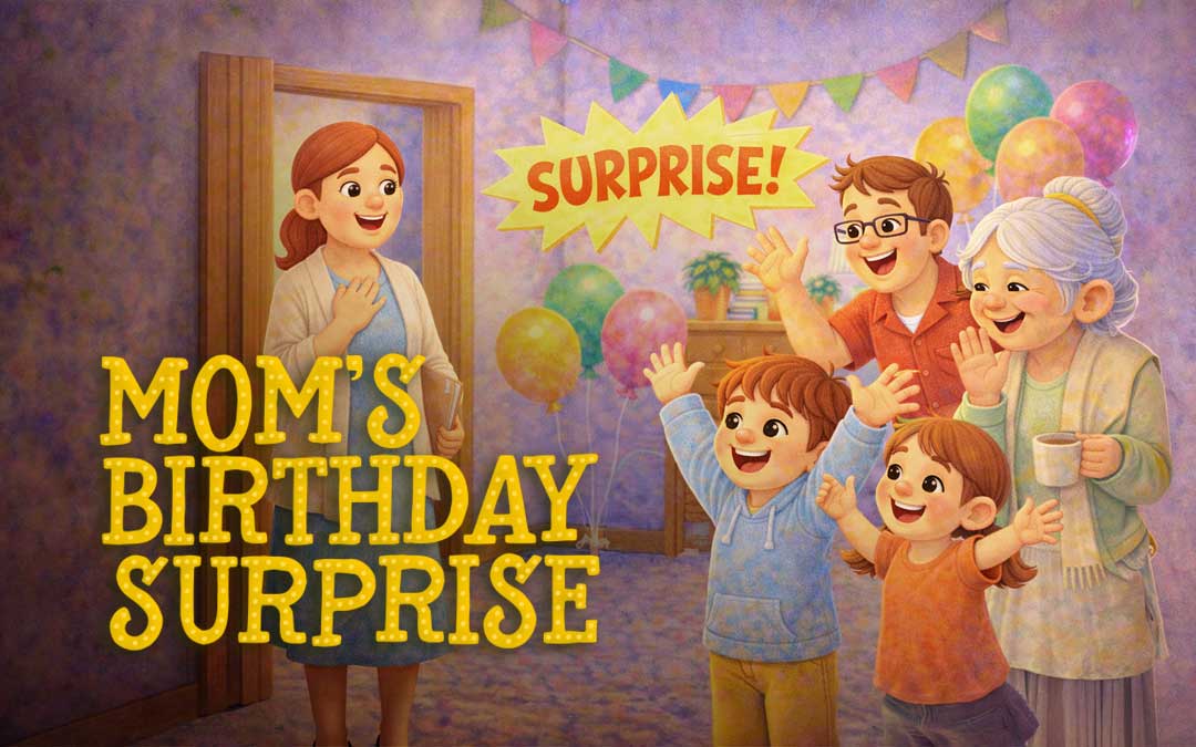 Mom’s Birthday Surprise: A Sweet Kids Story About Love, Teamwork & Family
