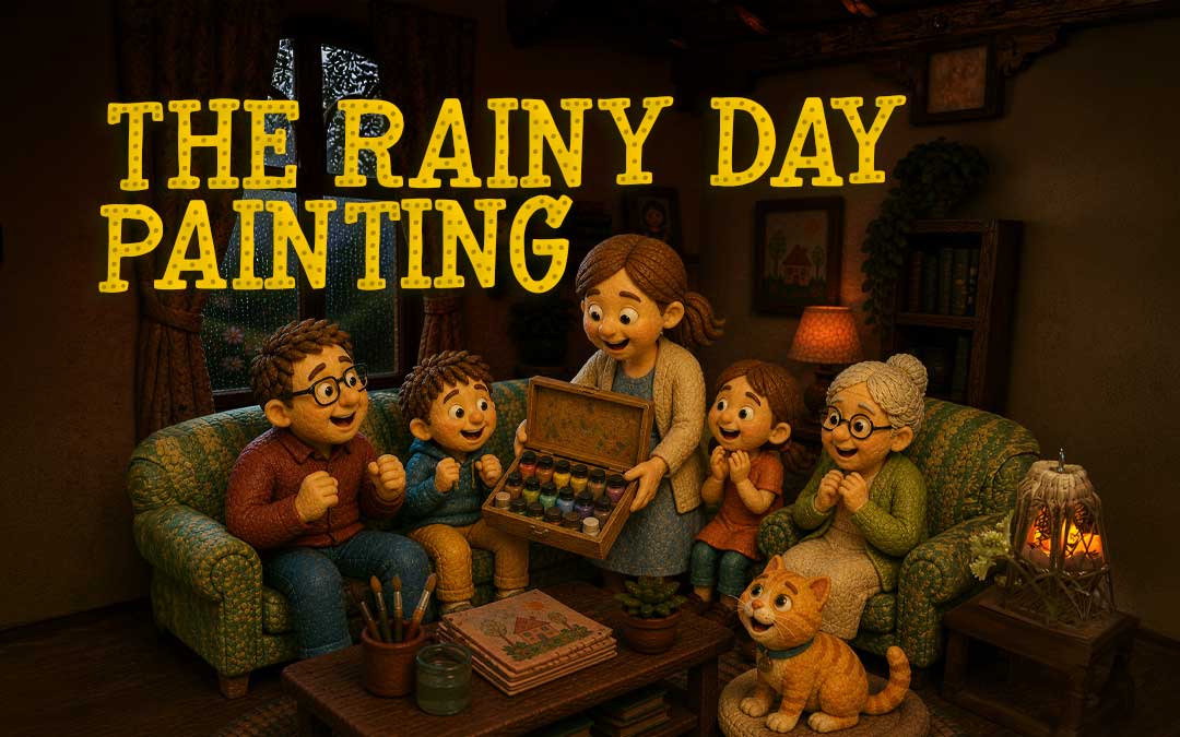 The Rainy-Day Painting: A Cozy Moral Kids Story About Art, Imagination & Encouragement